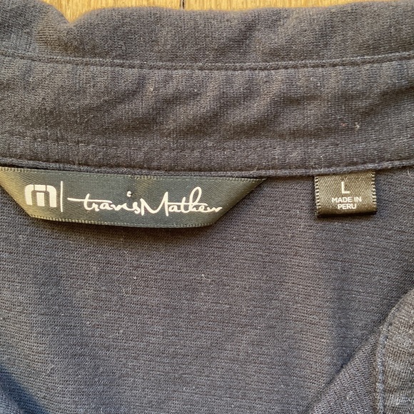 Travis Mathew Mens Polo Black Size Large Polyester Short Sleeve Comfy - Picture 3 of 6